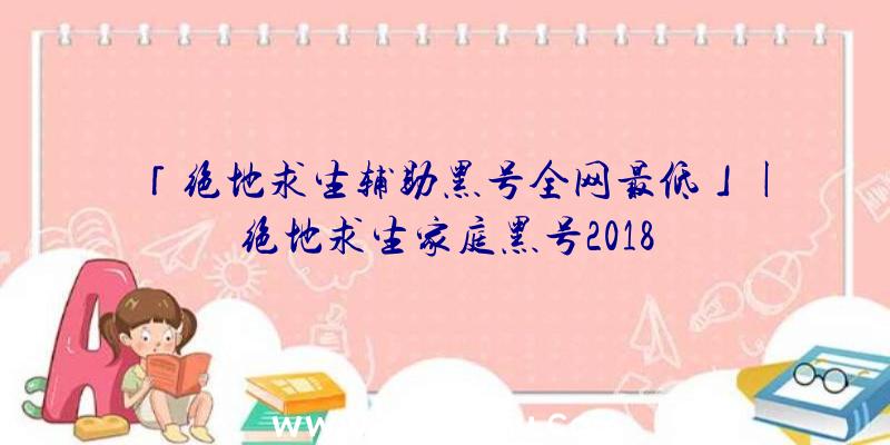 「绝地求生辅助黑号全网最低」|绝地求生家庭黑号2018